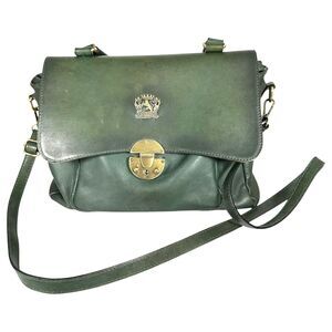 Pratesi Firenze Kelly Green Satchel Crossbody Purse